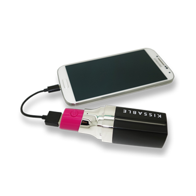 リップスティック型モバイル充電器 (ホワイト/ピンク)goods_nameサブ画像
