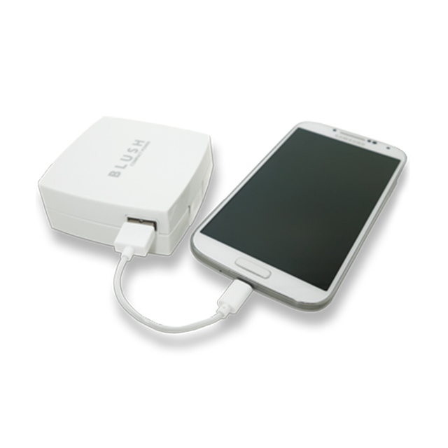 コンパクト型モバイル充電器 (ホワイト/ピンク)goods_nameサブ画像
