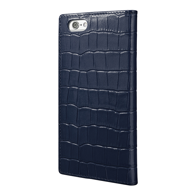 【iPhone6s/6 ケース】Croco Patterned Full Leather Case (Navy)goods_nameサブ画像