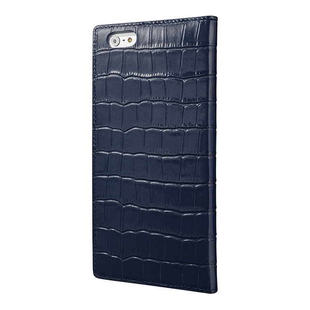 【iPhone6s Plus/6 Plus ケース】Croco Patterned Full Leather Case (Navy)goods_nameサブ画像