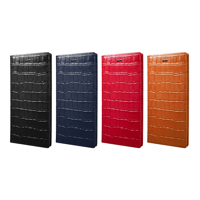 【iPhone6s Plus/6 Plus ケース】Croco Patterned Full Leather Case (Navy)goods_nameサブ画像