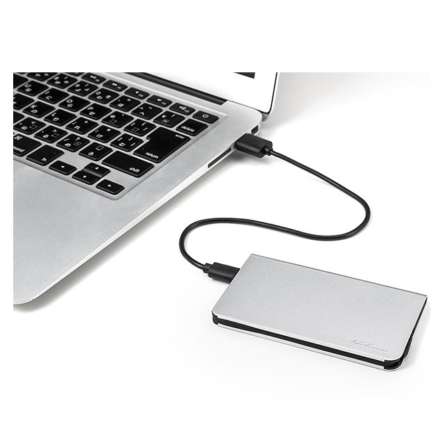 Super Thin Mobile Battery with Lightning Cable (Silver)goods_nameサブ画像
