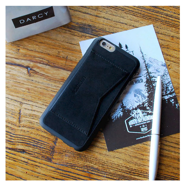 【iPhone6s/6 ケース】Leather Pocket Bar (ブラック)サブ画像