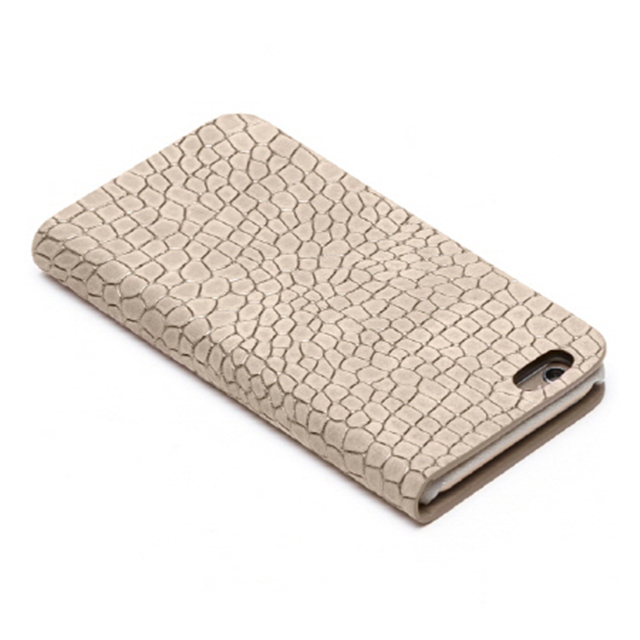 【iPhone6s/6 ケース】Croco Nubuck Diary (ベージュ)サブ画像