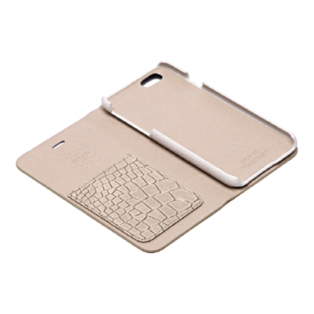 【iPhone6s/6 ケース】Croco Nubuck Diary (ベージュ)サブ画像