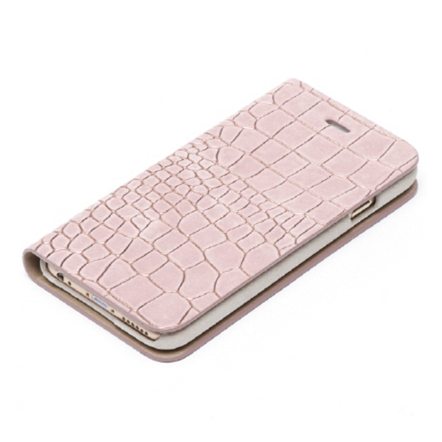 【iPhone6s/6 ケース】Croco Nubuck Diary (ピンク)goods_nameサブ画像