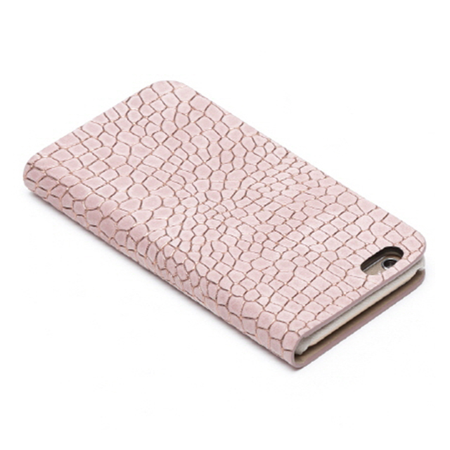 【iPhone6s/6 ケース】Croco Nubuck Diary (ピンク)goods_nameサブ画像