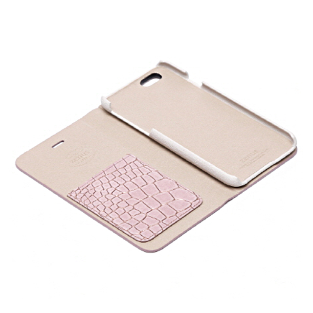 【iPhone6s/6 ケース】Croco Nubuck Diary (ピンク)サブ画像