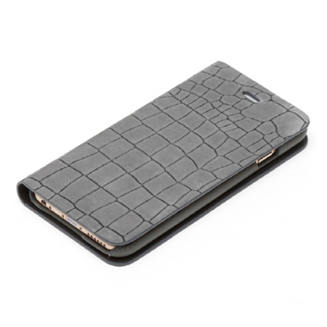 【iPhone6s/6 ケース】Croco Nubuck Diary (グレー)goods_nameサブ画像