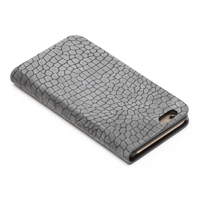 【iPhone6s/6 ケース】Croco Nubuck Diary (グレー)サブ画像