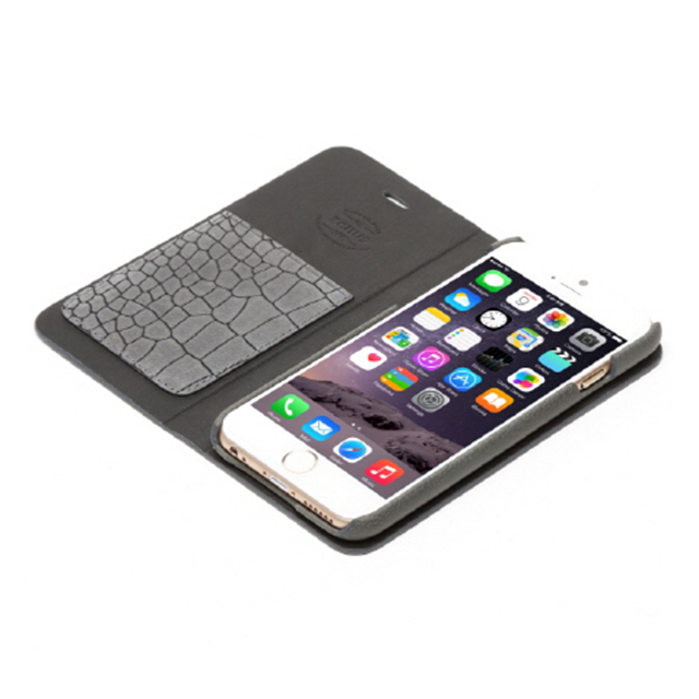 【iPhone6s/6 ケース】Croco Nubuck Diary (グレー)goods_nameサブ画像