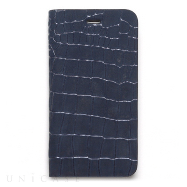 【iPhone6s/6 ケース】Croco Nubuck Diary (ネイビー)