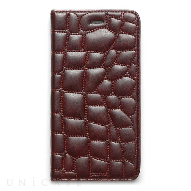 【iPhone6s Plus/6 Plus ケース】Croco Quilting Diary (ワイン)