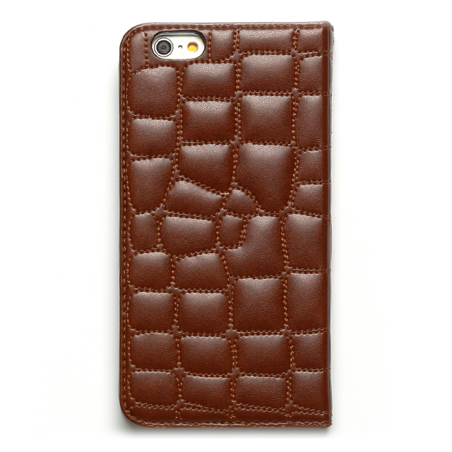 【iPhone6s Plus/6 Plus ケース】Croco Quilting Diary (ブラウン)goods_nameサブ画像