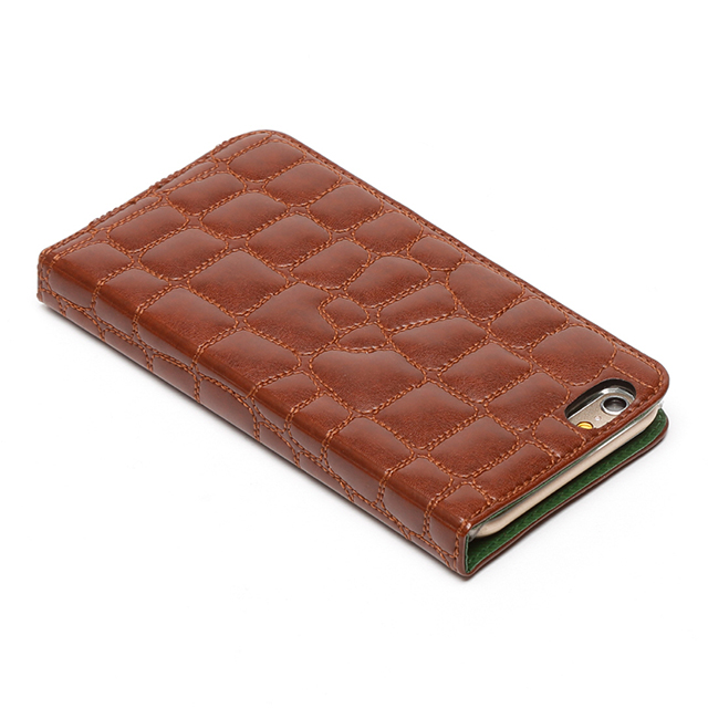 【iPhone6s Plus/6 Plus ケース】Croco Quilting Diary (ブラウン)goods_nameサブ画像