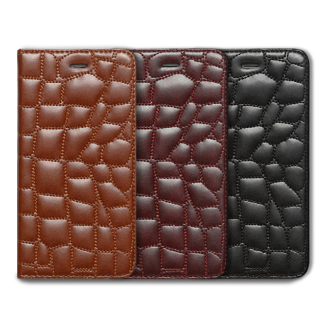 【iPhone6s Plus/6 Plus ケース】Croco Quilting Diary (ブラウン)サブ画像