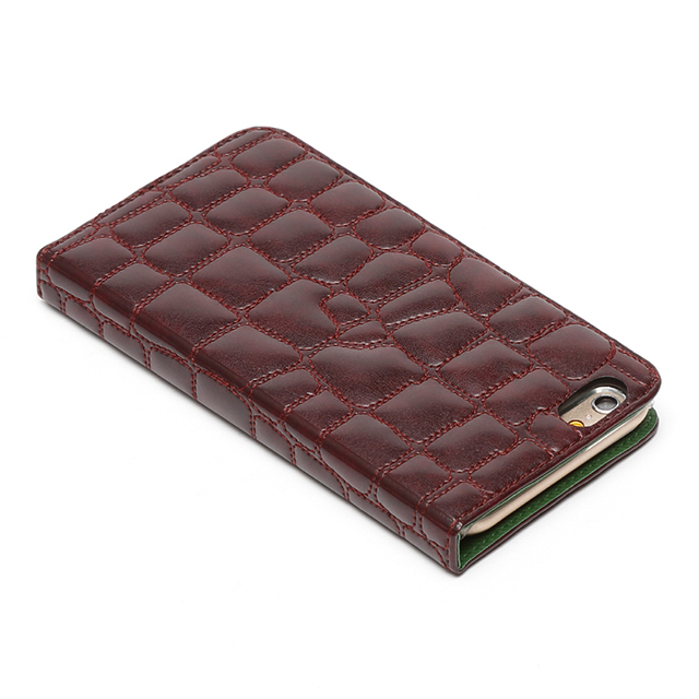 【iPhone6s Plus/6 Plus ケース】Croco Quilting Diary (ワイン)サブ画像