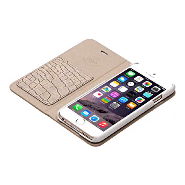 【iPhone6s Plus/6 Plus ケース】Croco Nubuck Diary (ベージュ)サブ画像