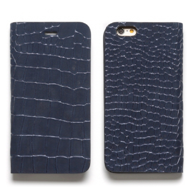 【iPhone6s Plus/6 Plus ケース】Croco Nubuck Diary (ネイビー)goods_nameサブ画像