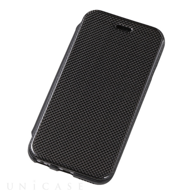 【iPhone6s/6 ケース】Carbon Fiber ＆ Leather Case Black