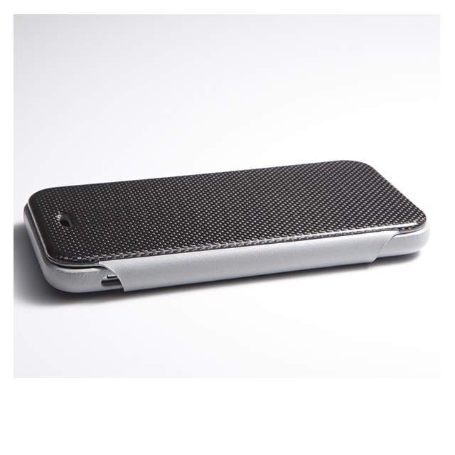 【iPhone6s/6 ケース】Carbon Fiber ＆ Leather Case Grayサブ画像