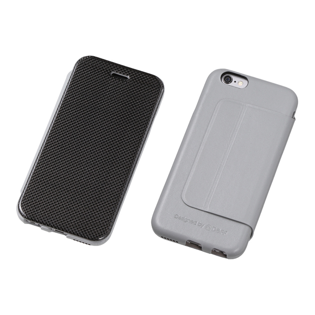 【iPhone6s/6 ケース】Carbon Fiber ＆ Leather Case Grayサブ画像