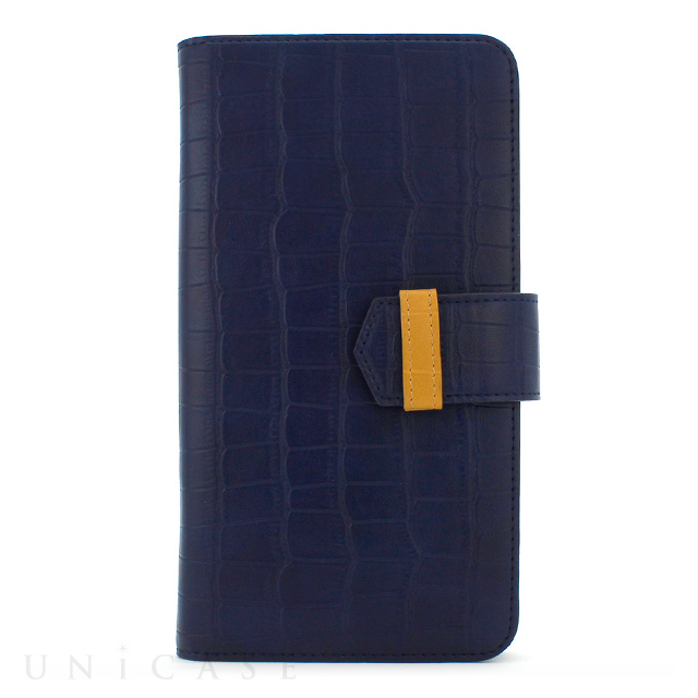 【マルチ スマホケース】Large Free Size Case Leather (Navy)