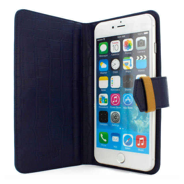 【マルチ スマホケース】Large Free Size Case Leather (Navy)サブ画像