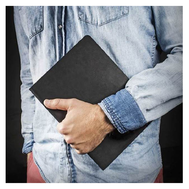 【iPad(9.7inch)(第5世代/第6世代)/Air2/iPad Air(第1世代) ケース】Leather Cover (ブラック)サブ画像