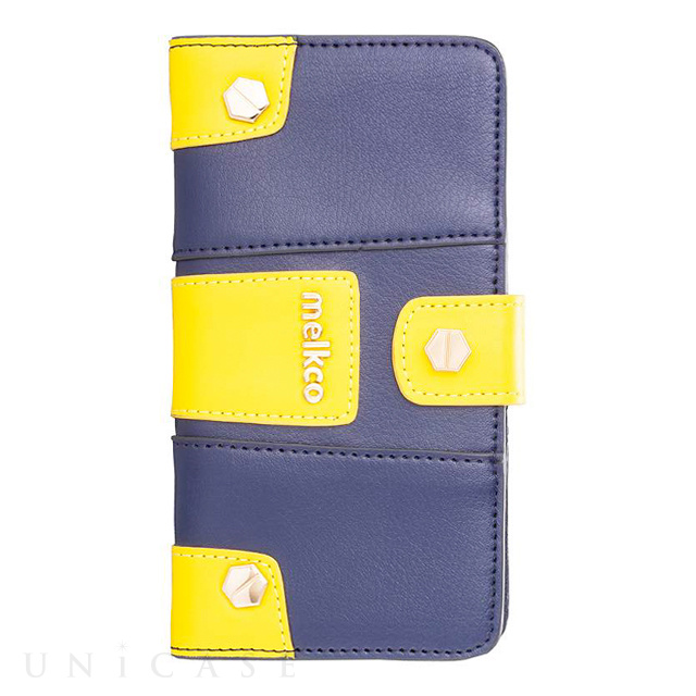 【iPhone6s/6 ケース】Hex-Rock Series Rock Book Style (Dark Blue/Yellow)