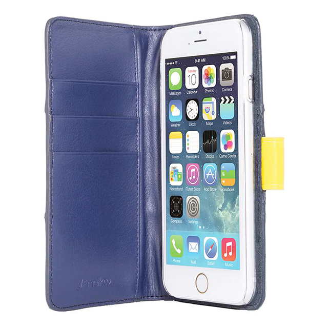 【iPhone6s/6 ケース】Hex-Rock Series Rock Book Style (Dark Blue/Yellow)サブ画像