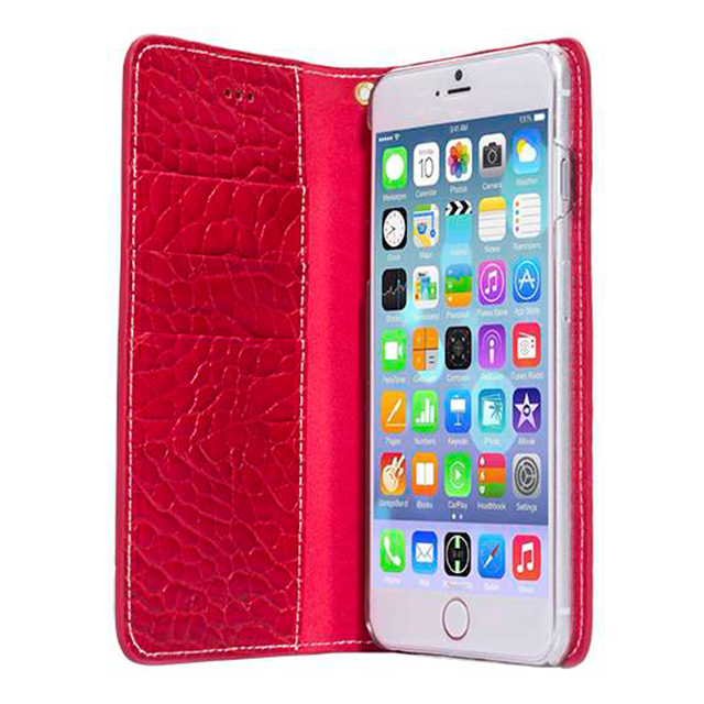 【iPhone6s/6 ケース】Herman Series Book Style Case (Red Crocodile Pattern)goods_nameサブ画像