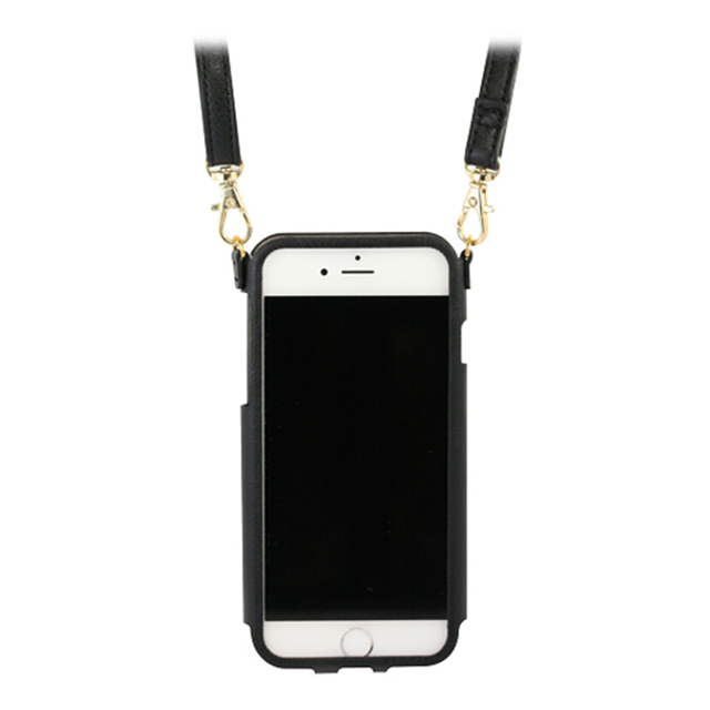 【iPhone6s/6 ケース】ロングベルト付きポシェット (ブラック)goods_nameサブ画像