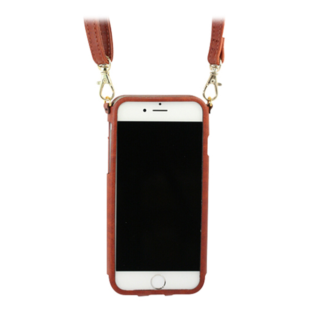 【iPhone6s/6 ケース】ロングベルト付きポシェット (ブラウン)goods_nameサブ画像