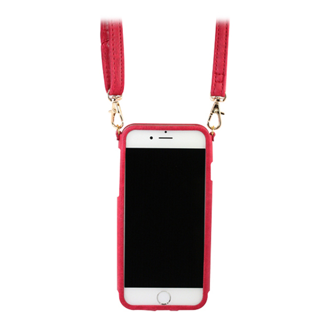 【iPhone6s/6 ケース】ロングベルト付きポシェット (レッド)goods_nameサブ画像