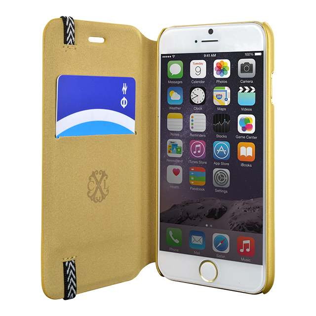 【iPhone6s/6 ケース】Paseo Collection Folio Case - Goldサブ画像