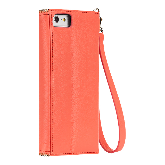 【iPhone6s/6 ケース】REBECCAMINKOFF Leather Folio Wristlet (Coral)サブ画像