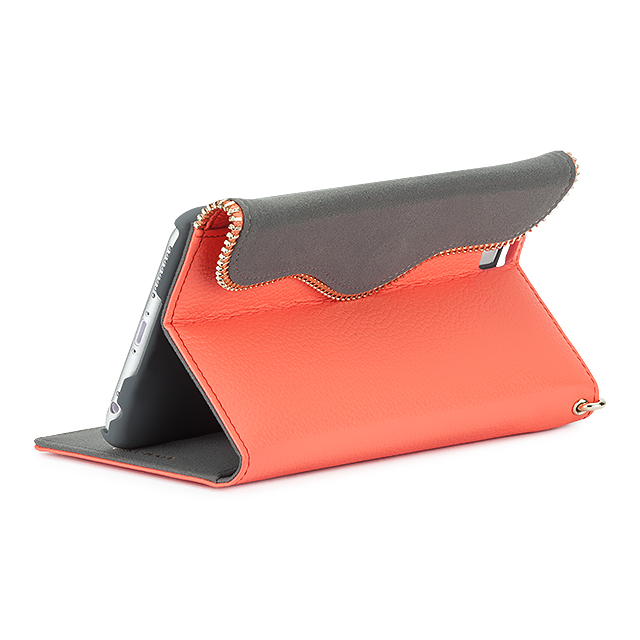 【iPhone6s/6 ケース】REBECCAMINKOFF Leather Folio Wristlet (Coral)サブ画像