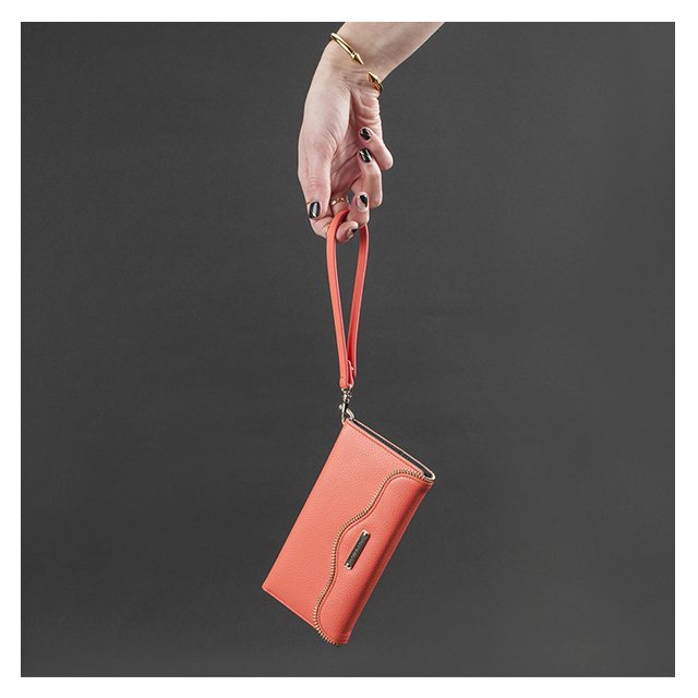 【iPhone6s/6 ケース】REBECCAMINKOFF Leather Folio Wristlet (Coral)サブ画像