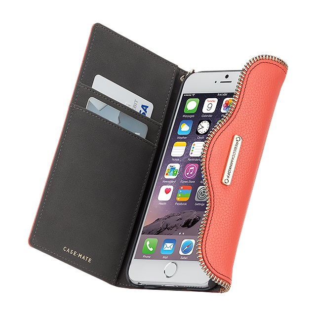 【iPhone6s Plus/6 Plus ケース】REBECCAMINKOFF Leather Folio Wristlet (Coral)サブ画像