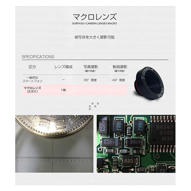 セルカレンズマウント 交換用レンズ 魚眼レンズ＆マクロレンズgoods_nameサブ画像