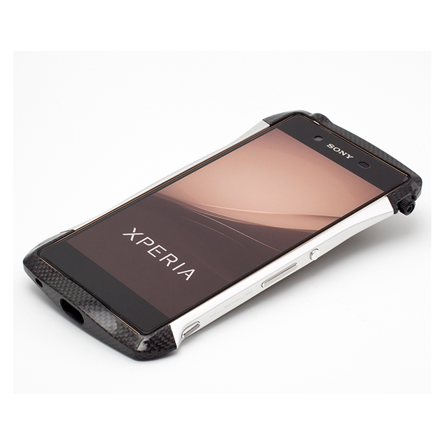 【XPERIA Z4 ケース】CLEAVE Carbon＆Aluminum Bumper “Hybrid” Silvergoods_nameサブ画像