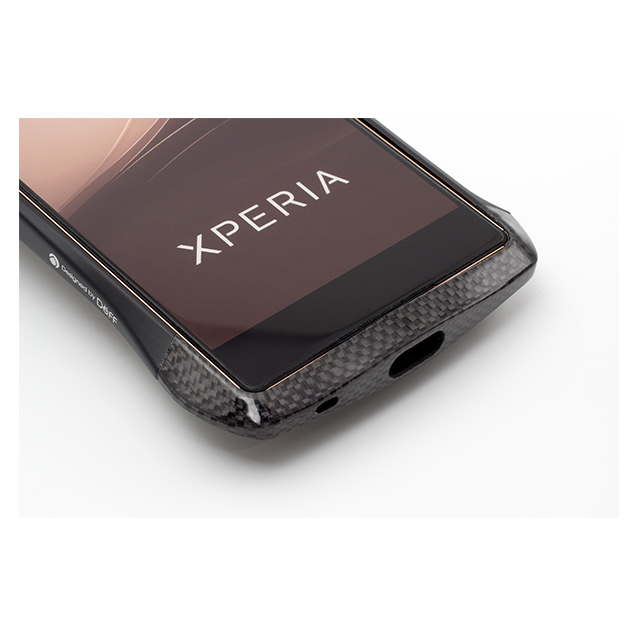 【XPERIA Z4 ケース】CLEAVE Carbon＆Aluminum Bumper “Hybrid” Silverサブ画像