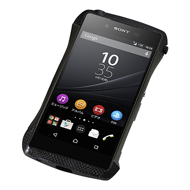 【XPERIA Z4 ケース】CLEAVE Carbon＆Aluminum Bumper “Hybrid” Blackサブ画像