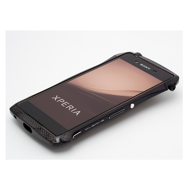 【XPERIA Z4 ケース】CLEAVE Carbon＆Aluminum Bumper “Hybrid” Blackサブ画像