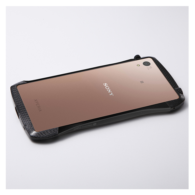 【XPERIA Z4 ケース】CLEAVE Carbon＆Aluminum Bumper “Hybrid” Blackサブ画像