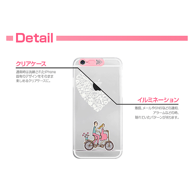 【iPhone6s/6 ケース】Clear Art イルミネーションケース (ゴールド/スプリングヒール)サブ画像