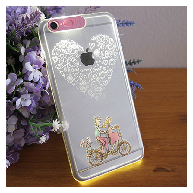 【iPhone6s/6 ケース】Clear Art イルミネーションケース (ピンク/ハートバイク)goods_nameサブ画像