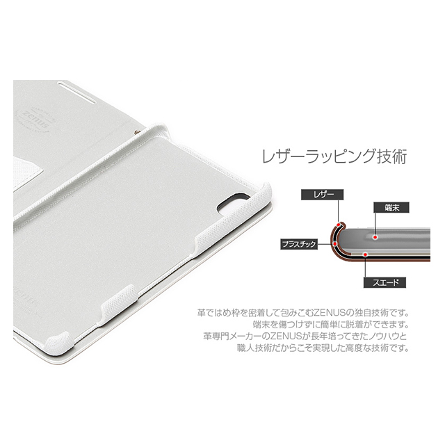 【XPERIA Z4 ケース】Minimal Diary (ホワイト)goods_nameサブ画像