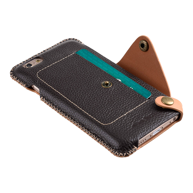 【iPhone6s/6 ケース】Premium Leather Case Latina Series (DarkBrown Lychee)サブ画像